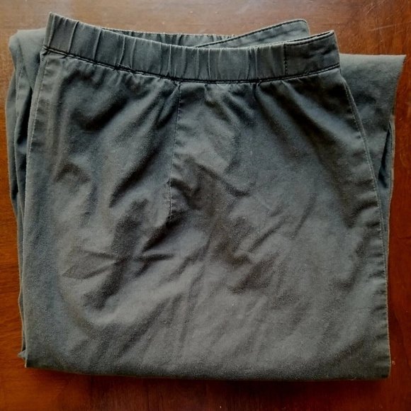 Eileen Fisher Pants Womens M black crop chino capri pockets Medium‎ - Picture 7 of 7